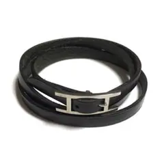 エルメス ブレスレット アピ3 黒×シルバー