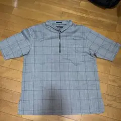 Confirm チェック柄 ハーフジップシャツ Lサイズ
