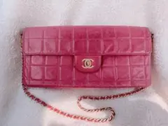CHANEL チョコバー チェーンバッグ マトラッセ ピンク