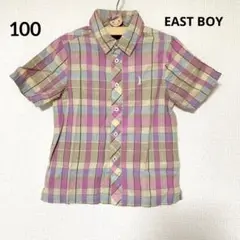 ☆EAST BOY☆半袖シャツ　100㎝　洗濯のみ美子供　チェック　キッズ