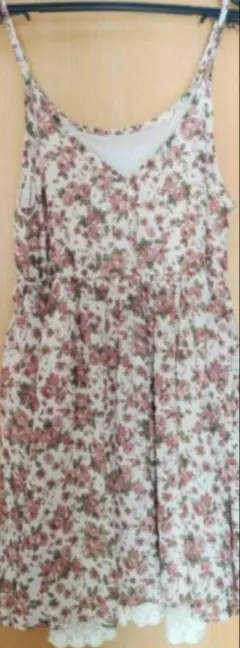 ワンピース　チュニック　花柄　薔薇