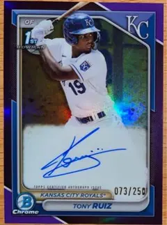 TONY RUIZ TOPPS BOWMAN CHROME AUTO RC250