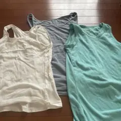 タンクトップ 3枚セット ホワイト グレー ミント