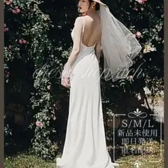 ウェディングドレス　結婚式　セクシー　フォト　背中開き　マーメイド　キャミソール