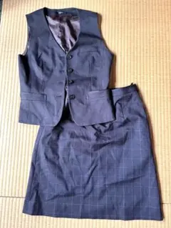 チェック柄スーツ　制服　レディース　9号　BONOFFICE 秋冬　ユニフォーム
