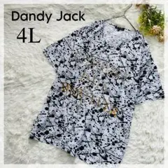 【作業着やスポーツに】♦︎速乾 スプラッタープリントTシャツ 4L ゆるダボ