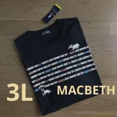 MACBETH ブラック 長袖カットソー　 3Lサイズ