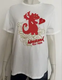 ウイークエンドマックスマーラ 刺繍プリントTシャツ カットソー