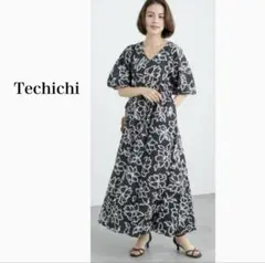 滝沢カレン着用　テチチ　マキシ丈　ワンピース　花柄　総柄　上品　フラワープリント