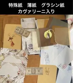 海外 紙もの セット 特殊紙 グラシン紙 作家 アンティーク ヴィンテージ