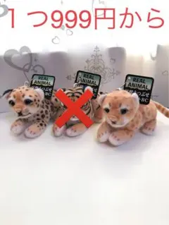 リアルアニマル猛獣うつぶせマスコット バラ売り可能