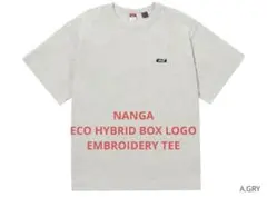 NANGA ナンガ エコハイブリッド ボックスロゴ EMBROIDERY TEE