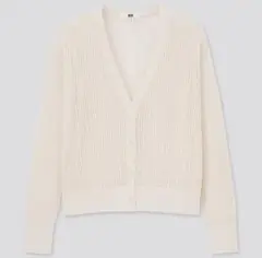 【ユニクロ UNIQLO】ハイツイストコットンショートカーディガン Mサイズ