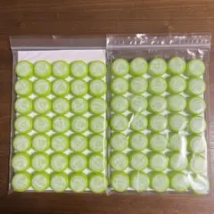 ペットボトルキャップ 黄緑 70個