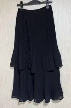 callautia カラウティア ロング フレア スカート ブラック系 S