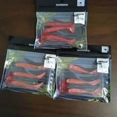 SHIMANO Metal Drive Shad 赤 3個入り