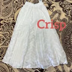 【新品】Crisp クリスプ　レーススカート　F 白　＃822