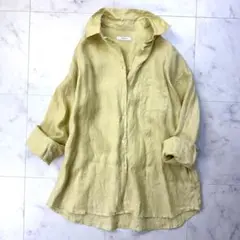24SS 美品 ジャーナルスタンダード ゼフィール リネン100 シャツ
