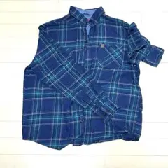 Coleman XL ネルシャツ ネイビー/グリーンチェック
