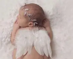 ニューボーンフォト♡天使♡天使の羽♡新生児♡ハーフバースデー