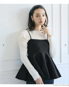 coca スポンディッシュニットキャミソール ブラック M