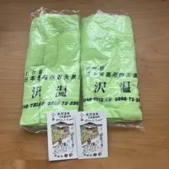 日本最高峰野天風呂　八ヶ岳本沢温泉　タオル２枚セット　入浴記念カード２枚付き