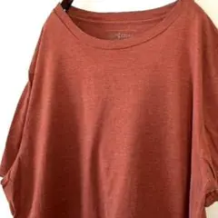 テラコッタ オレンジ プレーン 無地 Tシャツ 古着