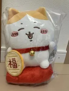 新品未使用　美品★ちいかわ ハチワレ　招福　ぬいぐるみS 招き猫