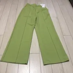 今だけ価格。新品。ローリーズファームイエローグリーンウォッシャブルワイドパンツ
