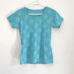 スポーツTシャツ速乾性ターコイズMサイズ