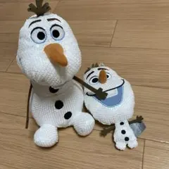 ディズニー　オラフ ぬいぐるみ パスケース　ぬいぐるみポーチ　2点セット
