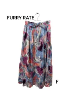 FURRY RATE フェリーレート　マルチカラー フレアスカート F