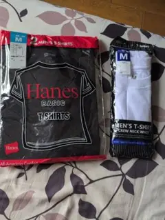 Hanes 半袖 Vネック Tシャツ 2枚セット Mサイズ　オマケあり