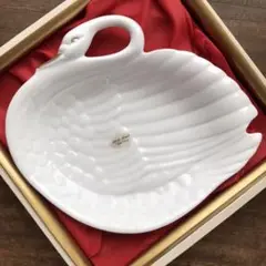 昭和レトロ 白鳥形のお皿 大1枚 未使用品