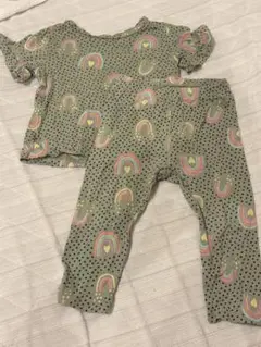レインボー柄コットンセットアップ 12-18month