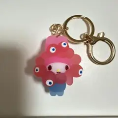 マイメロ　ミャクミャク　立体マスコットクリアカラーキーホルダー
