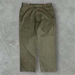 haggar スラックス カーキ オリーブ W36 L29 ワイドパンツ