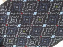 5802　古布久留米絵絣　はぎれ　　綿　　35ｘ135ｃｍ