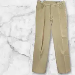 【ボブソン レディーズ】ワイドパンツ 無地 ベージュ