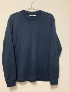 【美品】UNIQLO U AIRism ネイビー 長袖カットソー S