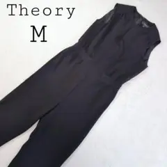 美品 theory 黒 オールインワン ノースリーブ M　レディース