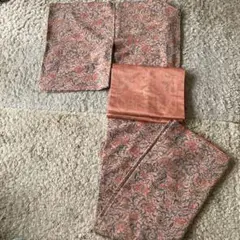 小紋　袷　縮緬　帯セットに変更