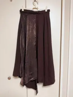【美品】HARE ハレ ベルト付き 異素材 アシンメトリーフレアスカート