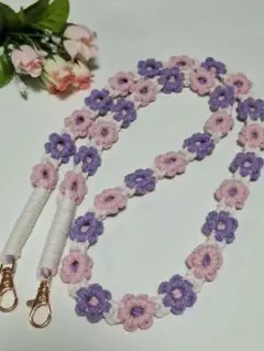 マクラメ　ハンドメイドスマホショルダー