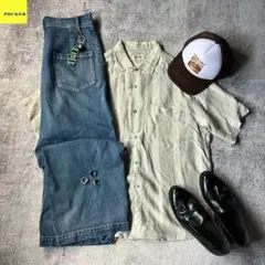 古着 DURBAN 半袖シャツ ワイドパンツ c-boy style