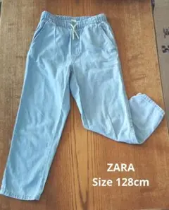 ★美品★ZARA 128cm ライトブルー　ジーンズ　パンツ　長ズボン
