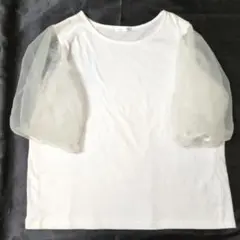 mir.. × ririka シースルー袖 TシャツLサイズ　袖口ゴムキャンディ