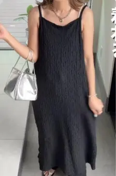 しまむら　ワッシャーワンピース　L