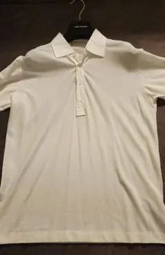 美品 Ermenegildo Zegna ホワイトポロシャツ コットン