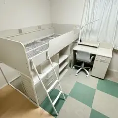 ニトリ　システムベッド　ロフトベッド　学習机　マットレス付き　システムベット